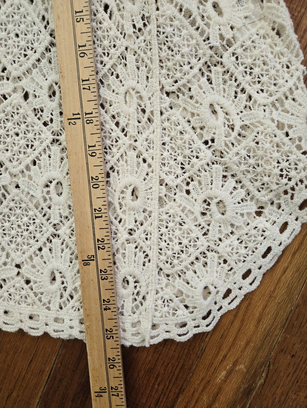 Adiva Crochet Sleeveless Blouse Size XL Cream Festival Boho Feminine Tank Top - Picture 5 of 12